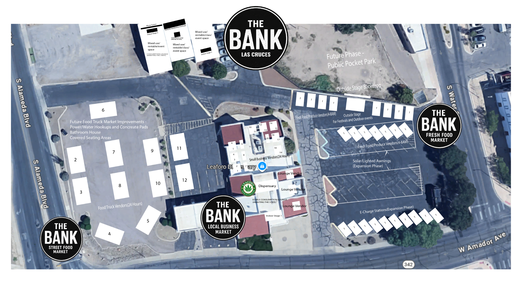 Aerial map of TheBank campus